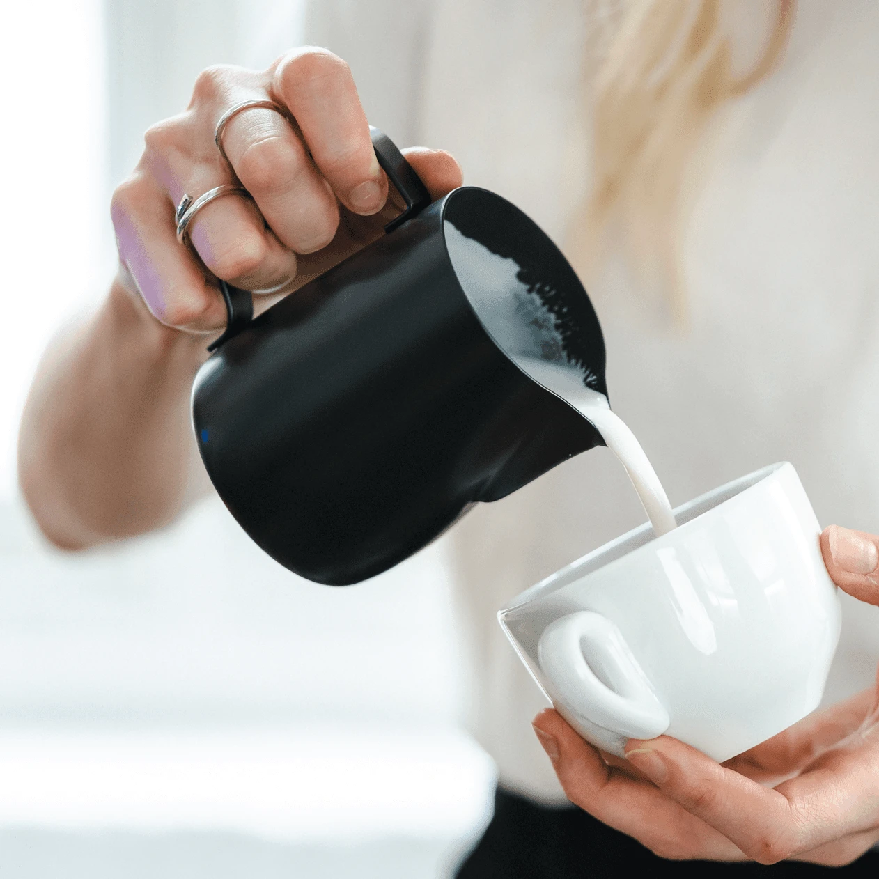 Rhino Coffee Gear Milk Pitchers Rhino Stealth Black Milk Pitcher 1 Rhino Coffee Gear Milk Pitchers Rhino Stealth Black Milk Pitcher